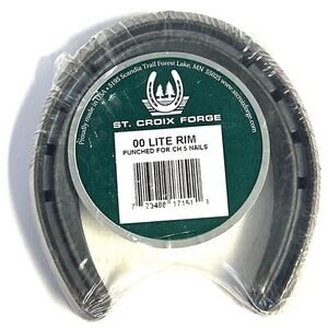 St. Croix Forge 2 Horseshoes 00 Lite Rim Punched For Ch 5 Nails NEW